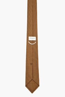 Saint Laurent Raw Umber Woven Silk Tie for men