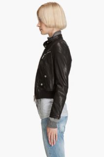Dsquared2 Leather Bomber Jacket for women