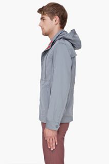 Marc By Marc Jacobs Grey Techno Gabardine Hoodie for men