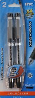 Magna Tank 0.7 mm Black Ink Gel Roller Cap Pen   2 Pack