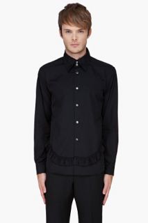 Comme Des Garçons Homme Plus Black Ruffled Trim Shirt for men
