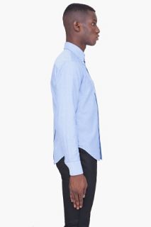 Band Of Outsiders Light Blue Dyed Oxford Shirt for men