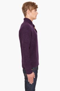 Paul Smith  Purple Shawl Sweater for men