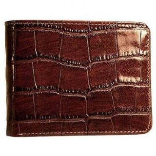 Jack Georges Croco Collection Bi Fold Wallet With Flap