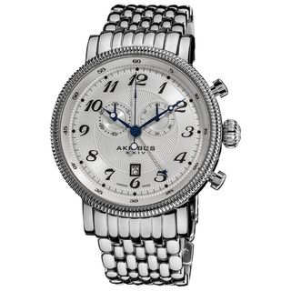 Akribos XXIV Mens Swiss Collection Stainless Steel Bracelet