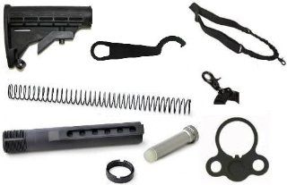 Tactical Stealth Black 6 Position Collapsible M4 M16 AR15 AR 15 .223