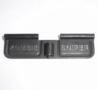 Zombie Sniper   Quality Engraved AR15 Ejection Port Cover