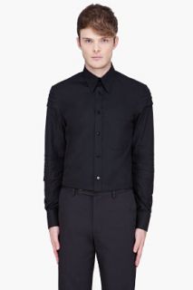 Yves Saint Laurent Black St James Poplin Shirt for men