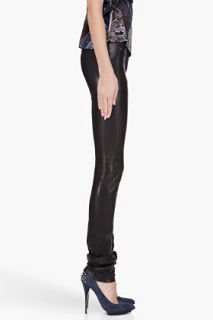 Mandy Coon Leather Trim Blackout Leggings for women