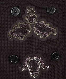 Prada Embellished Black Wool Cardigan