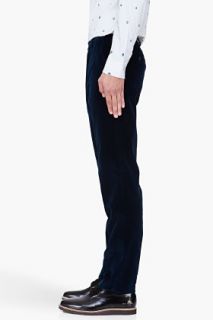 Kenzo Dark Blue Velvet Formal Pants for men
