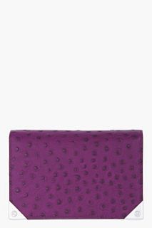 Alexander Wang Purple Prisma Ostrich Biker Wallet for women