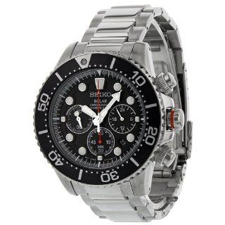 Seiko Mens SSC015 Black Dial Watch Watches
