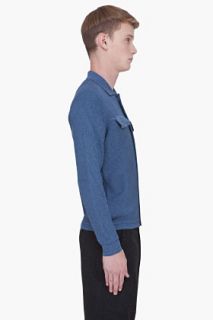 Maison Martin Margiela Blue Knit Jacket for men