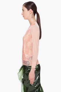 Marc Jacobs Peach Sequin Sweater for women