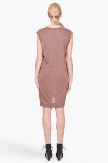 Rick Owens Lilies Taupe Scoopneck Dress for women
