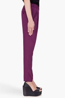 3.1 Phillip Lim Purple Draped Silk Trousers for women