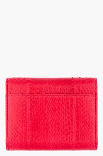Lanvin Red Snakeskin Wallet for women