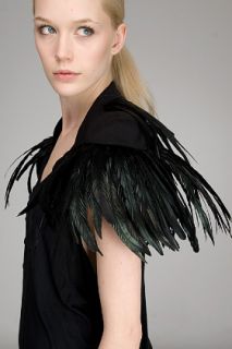 Diesel Black Gold  Tiume Feathered Shrug for women