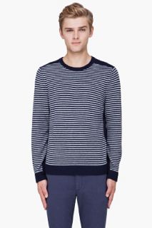Rag & Bone Navy Striped Stowe Sweater for men