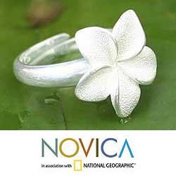 Sterling Silver Frangipani Ring (Indonesia)