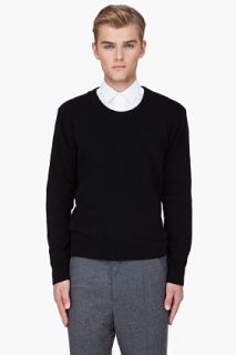 Raf Simons Black Angora Wool Sweater for men
