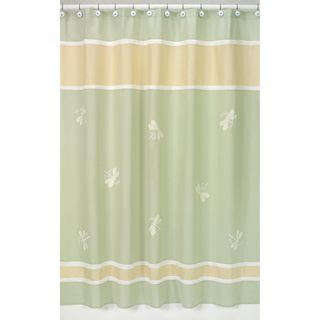 Green Dragonfly Dreams Shower Curtain