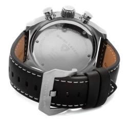 Swiss Legend Mens SL Pilot Black Genuine Calf Leather Strap Watch