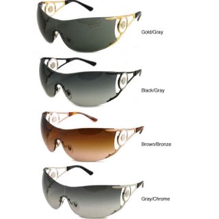 Versace VE 2086 Womens Rimless Wrap Sunglasses