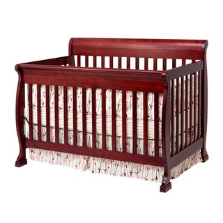 Cadence Cherry 4 in 1 Convertible Crib with Toddler Rail