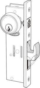 Adams Rite MS1850S 050 Deadbolt For Aluminum Stile Doors  