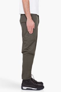 Y 3 Olive Cargo Track Pants for men