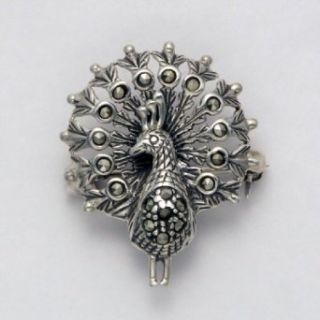 Marcasite Peacock Pin Clothing