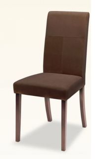 Brown Microfiber Parsons Chairs (Set of 2)