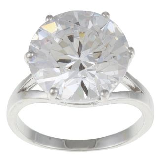 White Gold Overlay Clear Cubic Zirconia Cocktail Ring Today $20.49