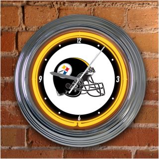 Pittsburgh Steelers 15 inch Neon Clock