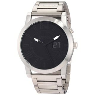 Kenneth Cole Mens Reaction Silver Silverplated Stainless Steel Analog