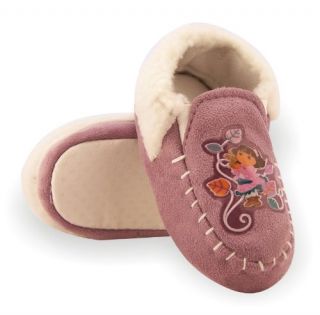 Toddler Girls Lilac Faux Suede Moccasin Slippers   Sz 5/6: Shoes