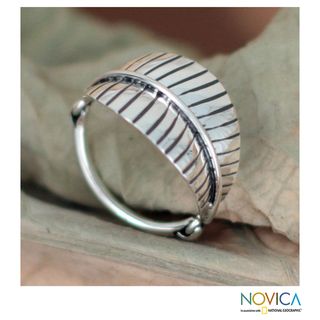 Handcrafted Sterling Silver Lush Foliage Ring (Mexico)