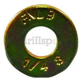 DrillSpot 33244 1/2" Grade 9 Yellow Zinc Finish SAE Flat Washer, Pack of 2600