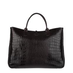 Longchamp Roseau Embossed Leather Tote Bag