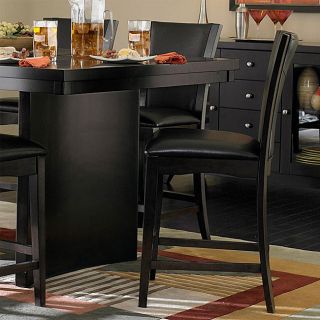 Portman Dark Brown Faux Leather 24 inch Counter height Chairs (Set of