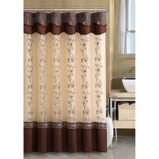 Daphne Beige and Gold Shower Curtain