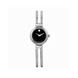 Movado Womens Harmony Stainless Steel Black Dial Watch