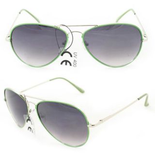 SWG Womens 385B Green, Black and Purple Aviator Sunglasses