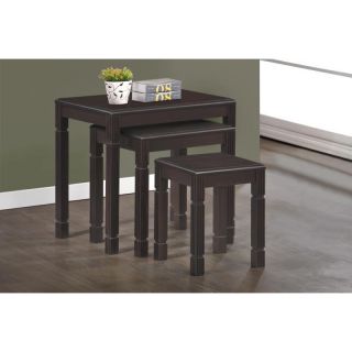 Espresso Solid Wood 3 Piece Nesting Table Set Today $128.39