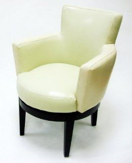 Armen Living 247 Series Swivel Club Chair in Cream Home