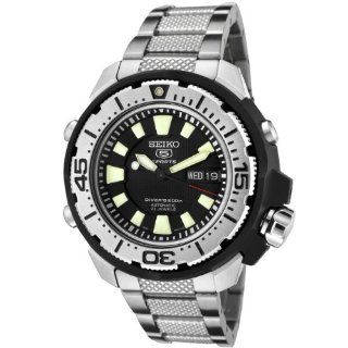Seiko Mens SKZ247 5 Sports Automatic Black Dial Stainless Steel Diver