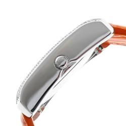 Peugeot Womens Orange Leather Strap Watch