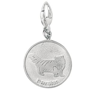 Sterling Silver Persian Cat Charm